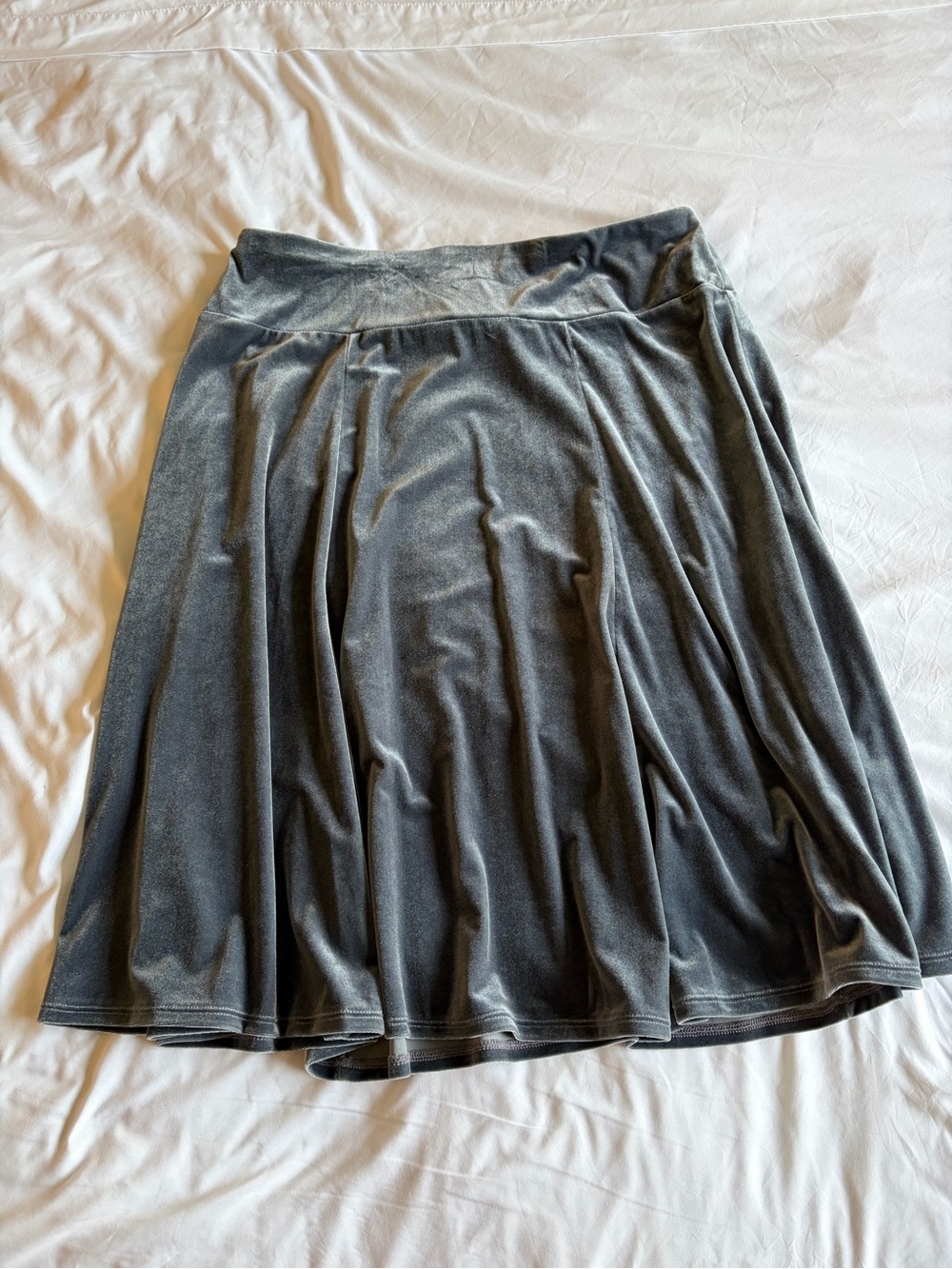 ICY BLUE velvet skirt